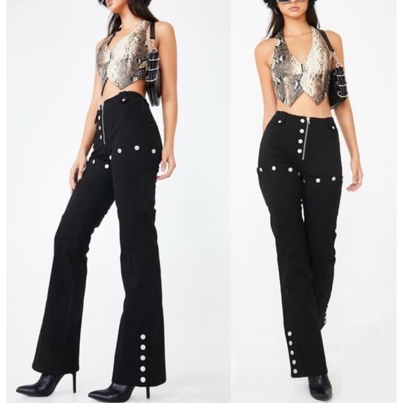 I.AM.GIA Dagger Pant in Black Women M Black Snap Convertible Shorts Versatile - Picture 4 of 11